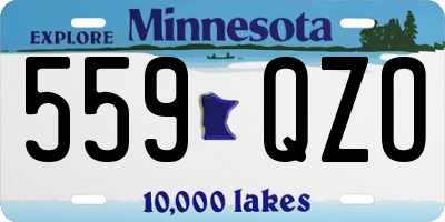 MN license plate 559QZO