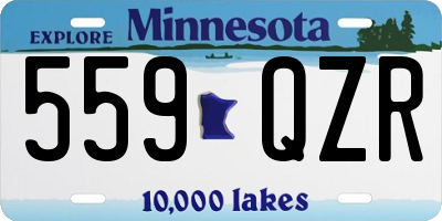 MN license plate 559QZR