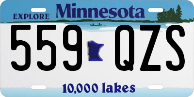 MN license plate 559QZS