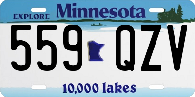 MN license plate 559QZV