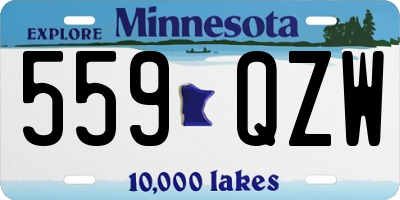 MN license plate 559QZW
