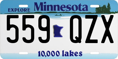 MN license plate 559QZX
