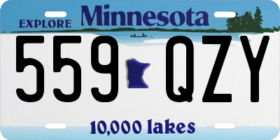 MN license plate 559QZY
