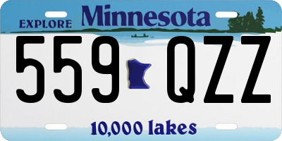 MN license plate 559QZZ