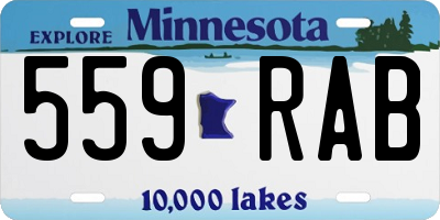 MN license plate 559RAB