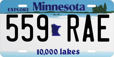 MN license plate 559RAE