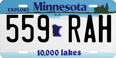 MN license plate 559RAH