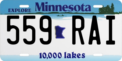 MN license plate 559RAI