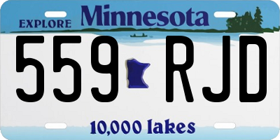 MN license plate 559RJD