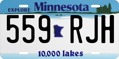 MN license plate 559RJH