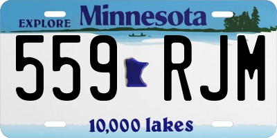 MN license plate 559RJM
