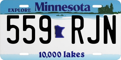 MN license plate 559RJN