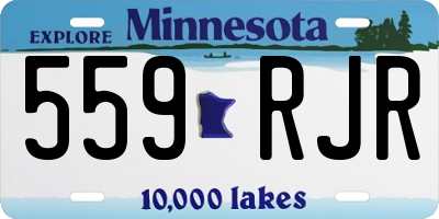 MN license plate 559RJR