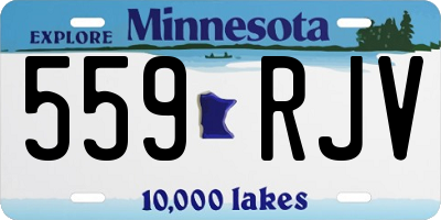 MN license plate 559RJV