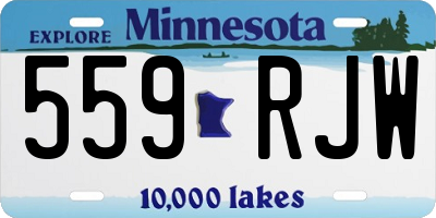 MN license plate 559RJW
