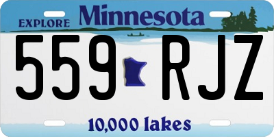 MN license plate 559RJZ