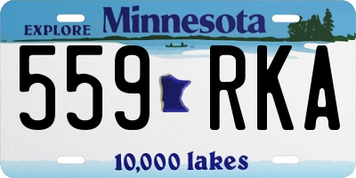 MN license plate 559RKA