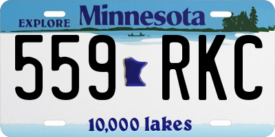 MN license plate 559RKC