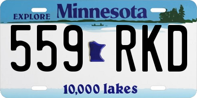 MN license plate 559RKD
