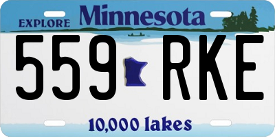 MN license plate 559RKE