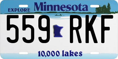 MN license plate 559RKF