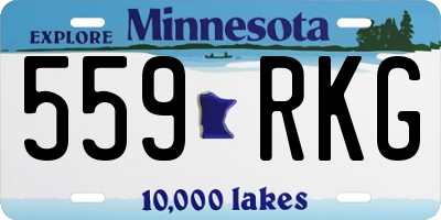 MN license plate 559RKG