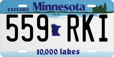 MN license plate 559RKI