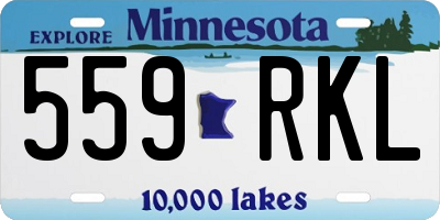 MN license plate 559RKL