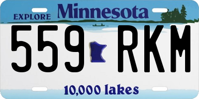 MN license plate 559RKM