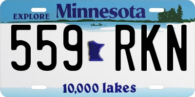 MN license plate 559RKN