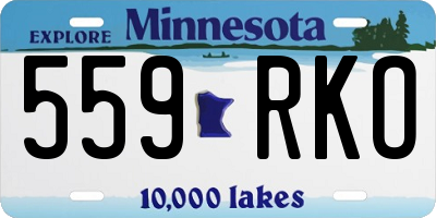 MN license plate 559RKO