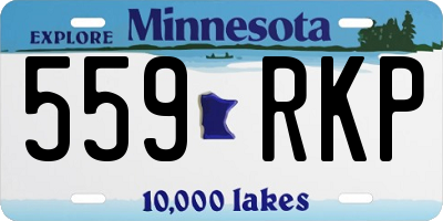 MN license plate 559RKP