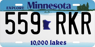 MN license plate 559RKR