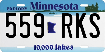 MN license plate 559RKS
