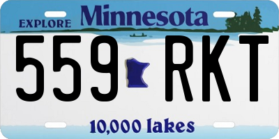 MN license plate 559RKT
