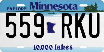 MN license plate 559RKU