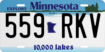 MN license plate 559RKV