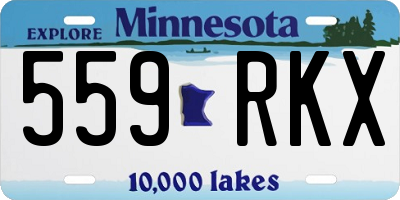 MN license plate 559RKX