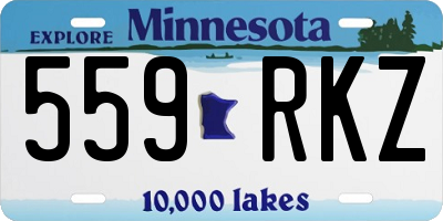 MN license plate 559RKZ