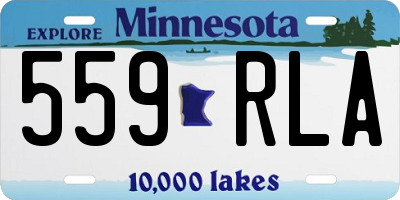 MN license plate 559RLA