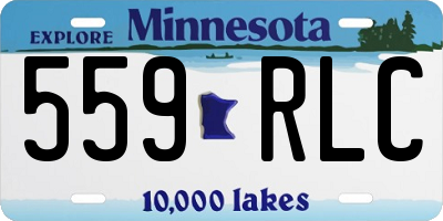 MN license plate 559RLC