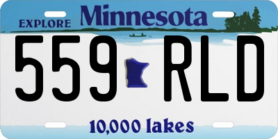 MN license plate 559RLD
