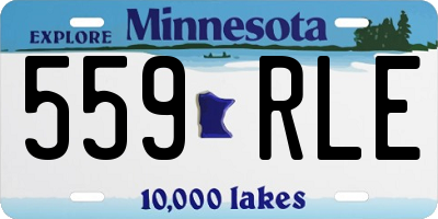 MN license plate 559RLE