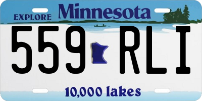 MN license plate 559RLI
