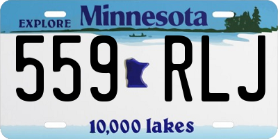MN license plate 559RLJ