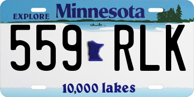 MN license plate 559RLK
