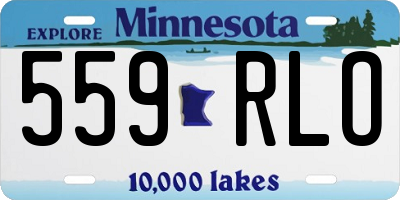 MN license plate 559RLO