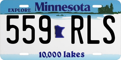MN license plate 559RLS