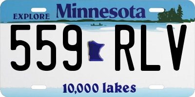 MN license plate 559RLV