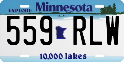 MN license plate 559RLW